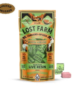 10mg Lost Farm ‘Sour Melon x Northern Lights’ Chews 100mg Total