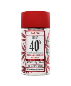 Stiiizy – 40’s – Strawberry Cough – Infused Pre Roll 5ct | 2.5g